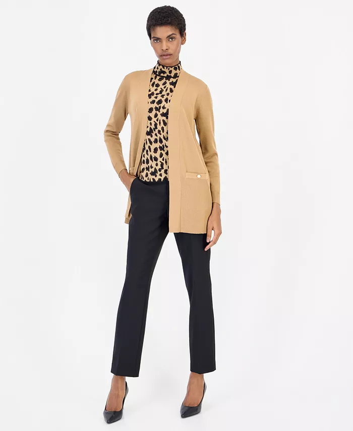 Women's Open-Front Buttoned-Pocket Cardigan - thumbnail 10