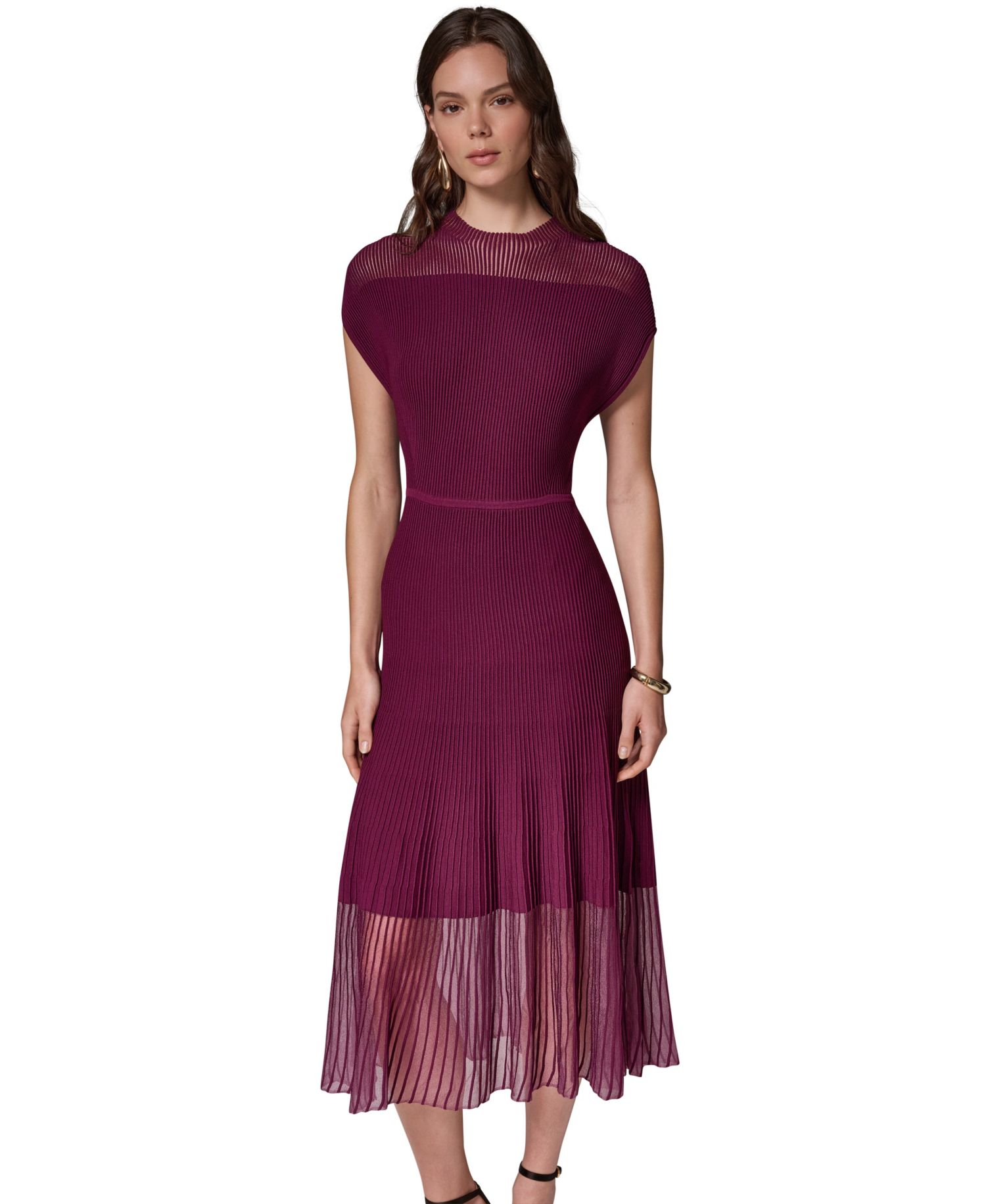 Women's Mock Neck Midi Dress