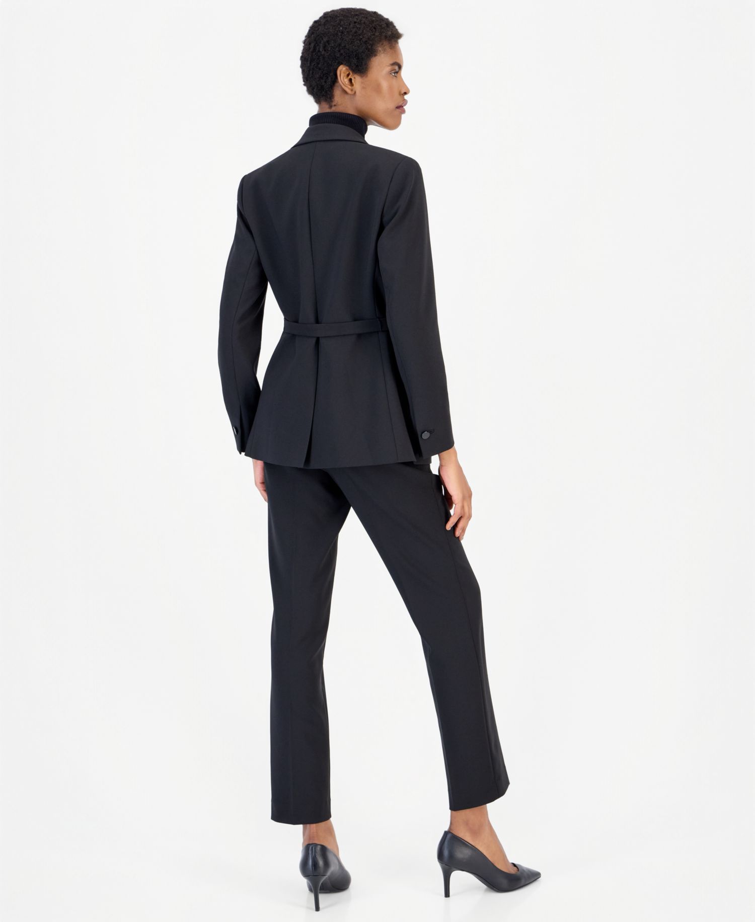 Belted Jacket & Straight-Leg Pants
