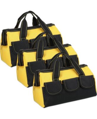 Tool Bag Waterproof Hard Bottom Heavy Duty Tote Electrician Carpenter Mechanic