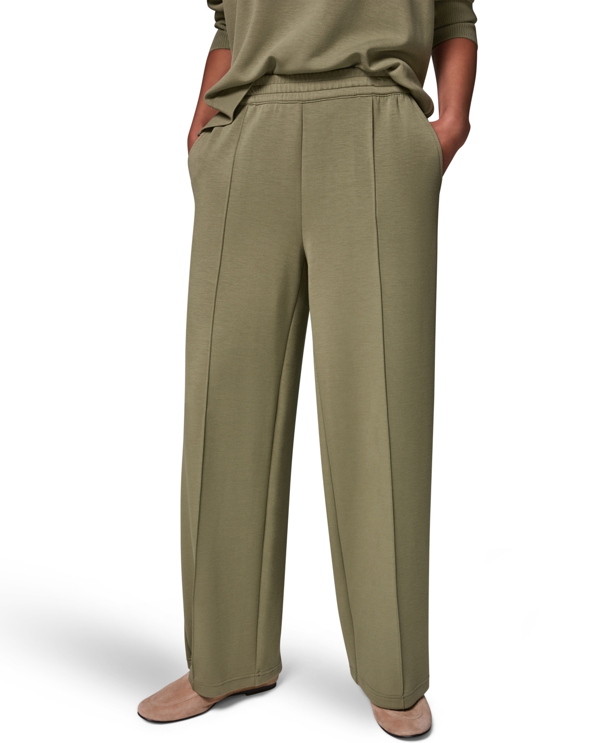 Donna Karan Weekend Women's Jet Setter Mid-Rise Pull-On Wide-Leg Pants
