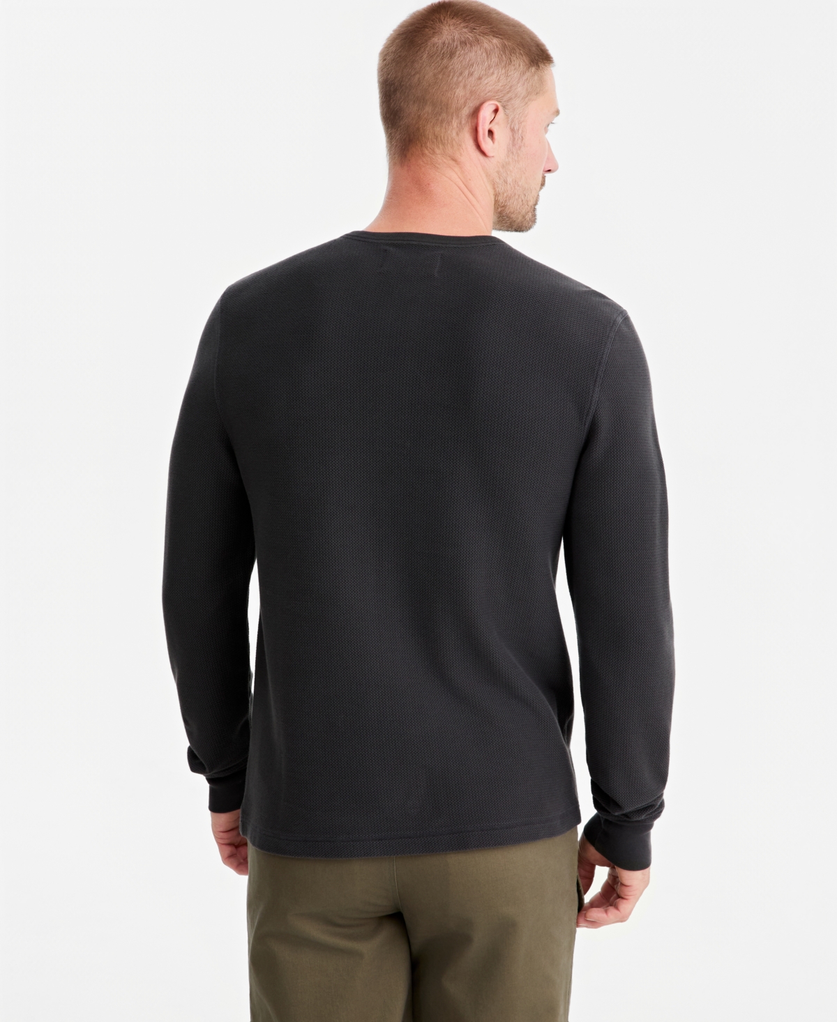 Sun + Stone Men's Thermal-Knit Long-Sleeve Henley, Macy's Exclusive