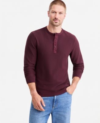 Men's Thermal-Knit Long-Sleeve Henley