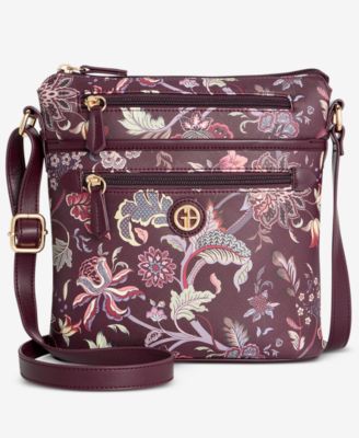 Dark Floral North South Crossbody Bag
