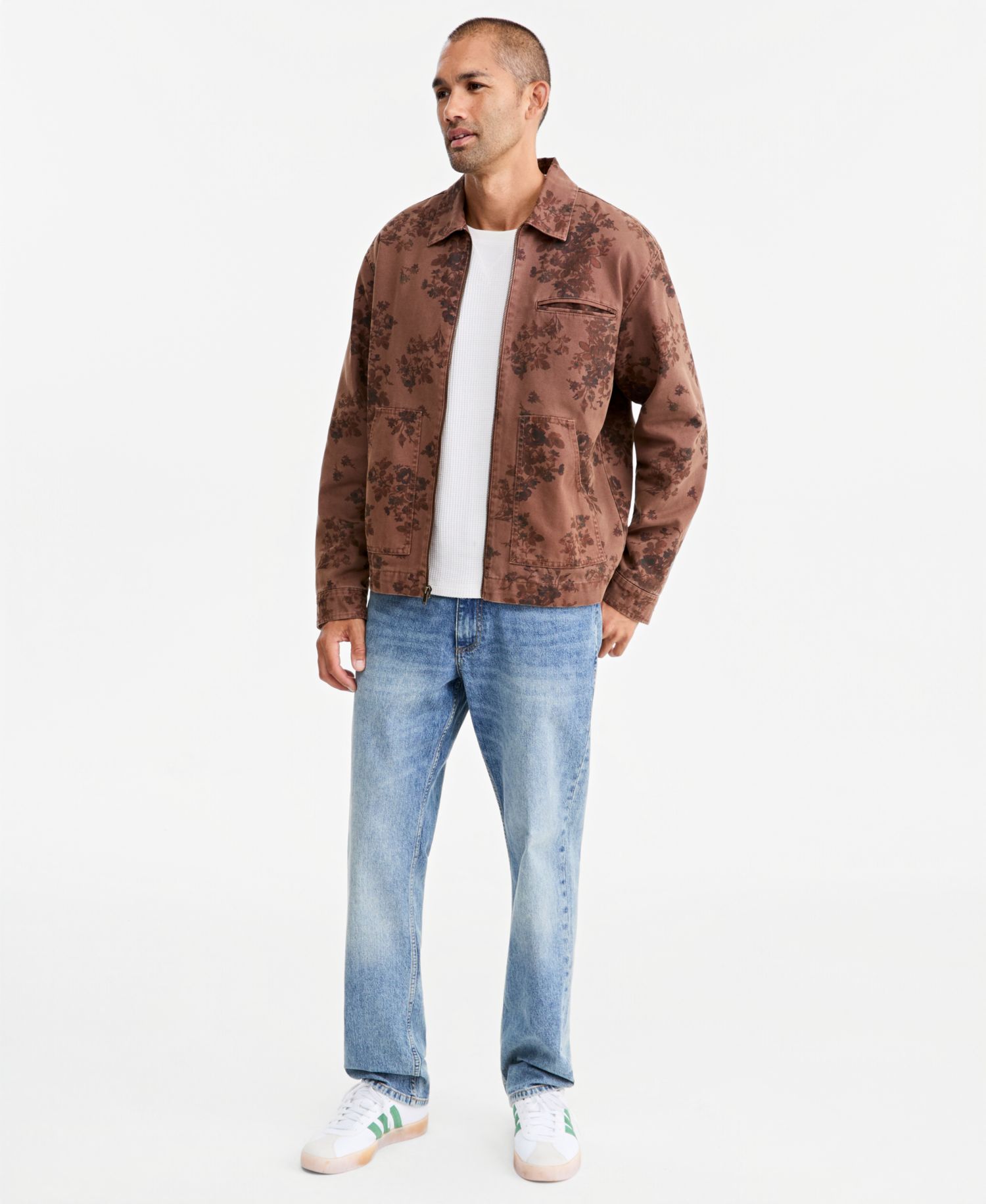 Men's Floral Canvas Chore Jacket