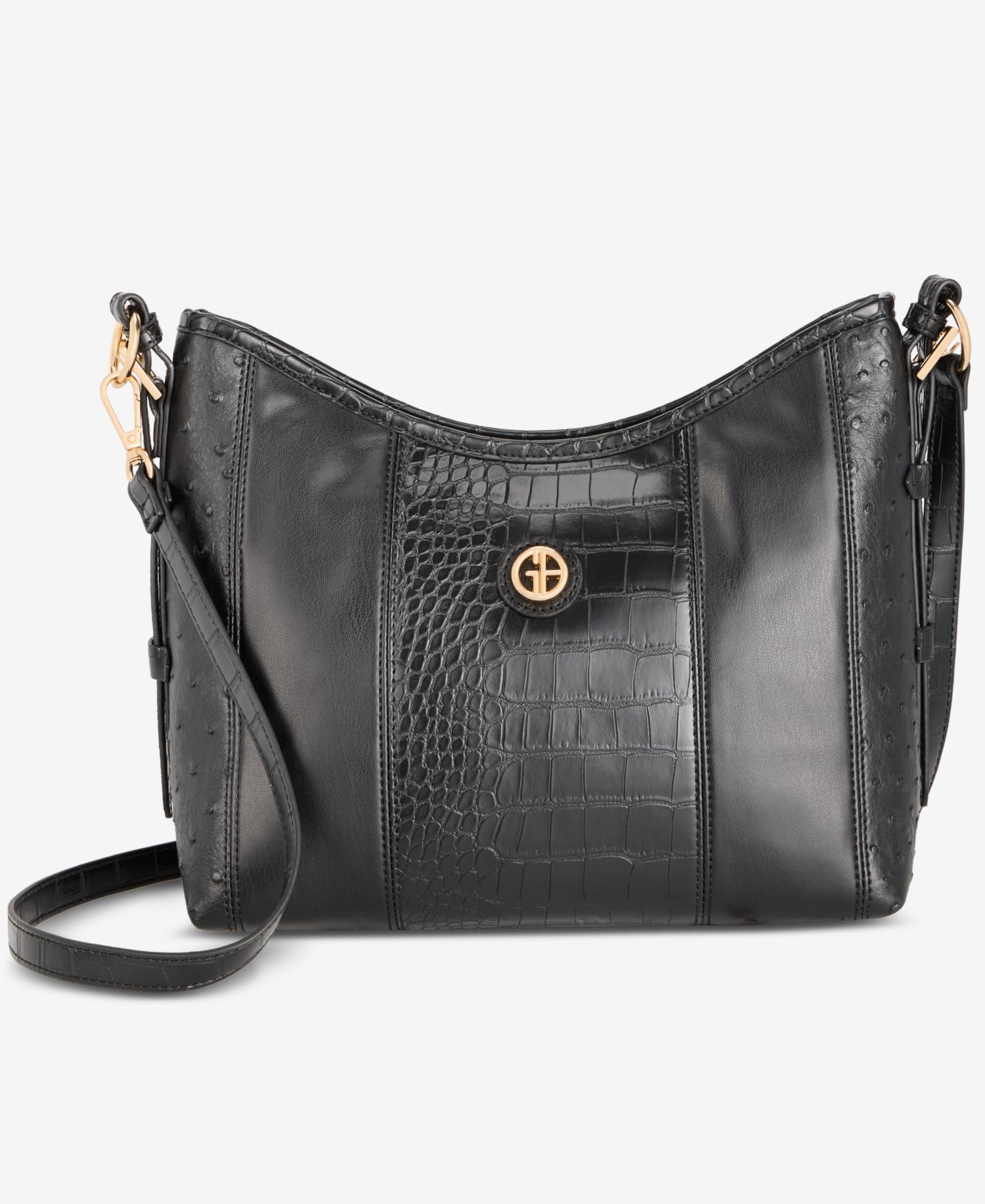 Mixed Media Soft Shoulder Bag