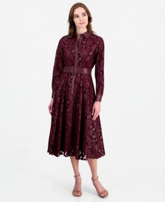 Women's Kennedy Floral-Print Lace Midi Dress