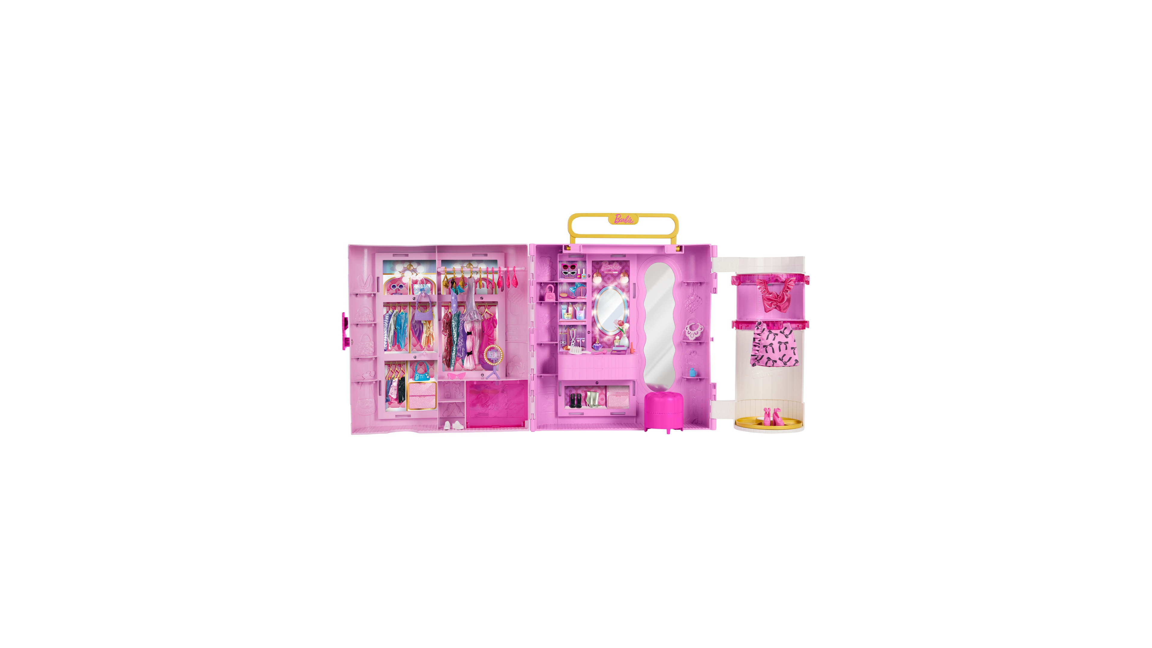 Barbie Deluxe Style Closet with Spin Style Feature, 20+ Pieces Playset, Ages 3+