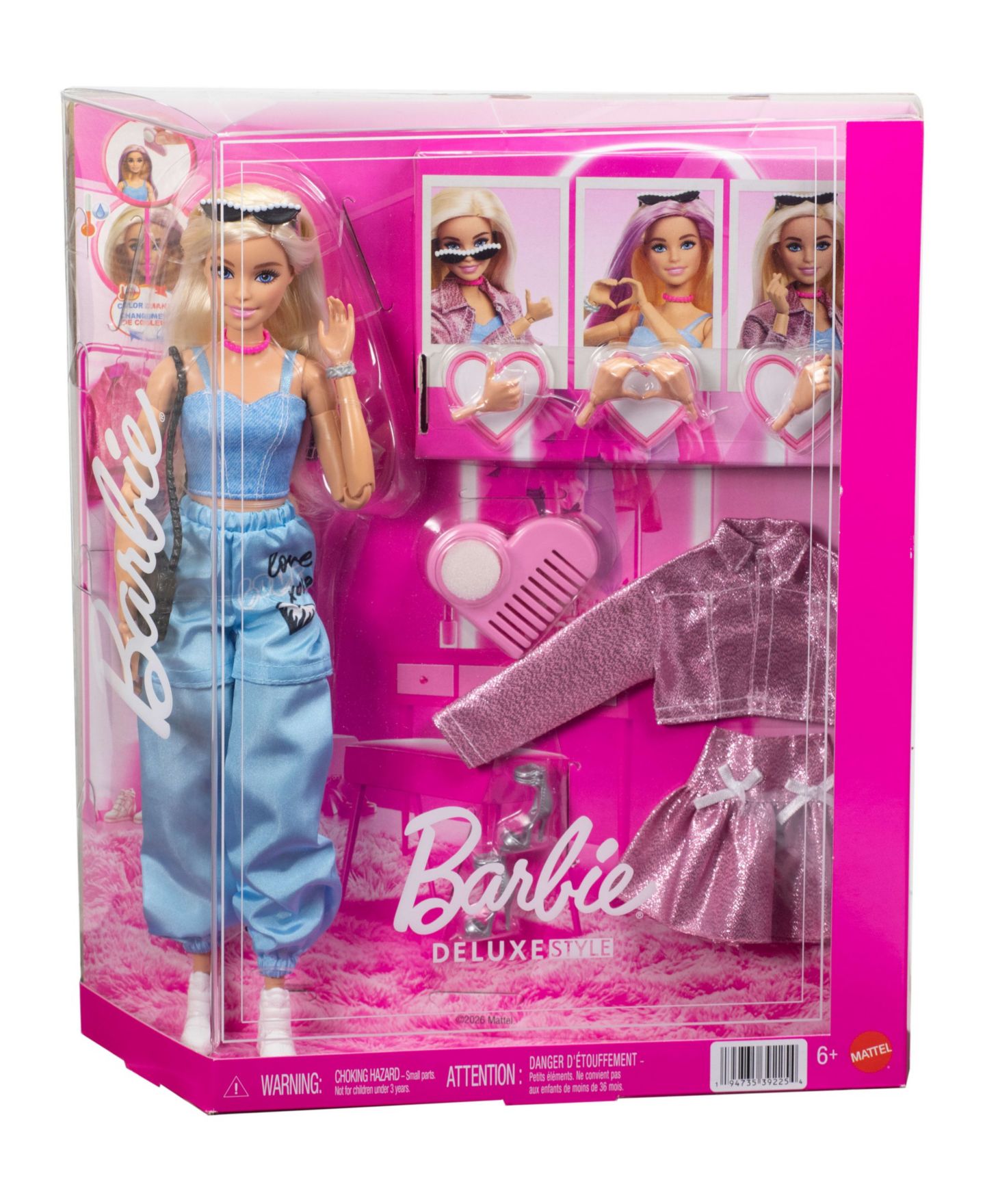 Кукла Barbie Deluxe Style 11 дюймов со сменными кистями и меняющими цвет волосами — фото 4