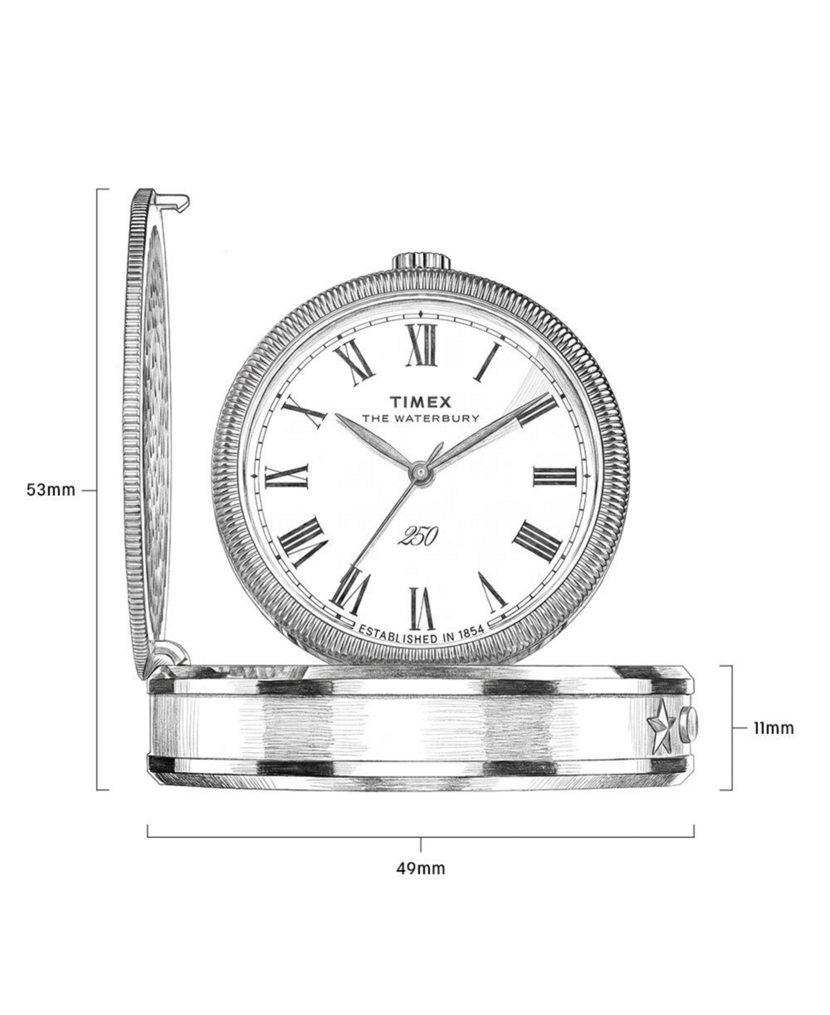 Timex Unisex Quartz Analog Silver-Tone Table Clock Watch 49mm