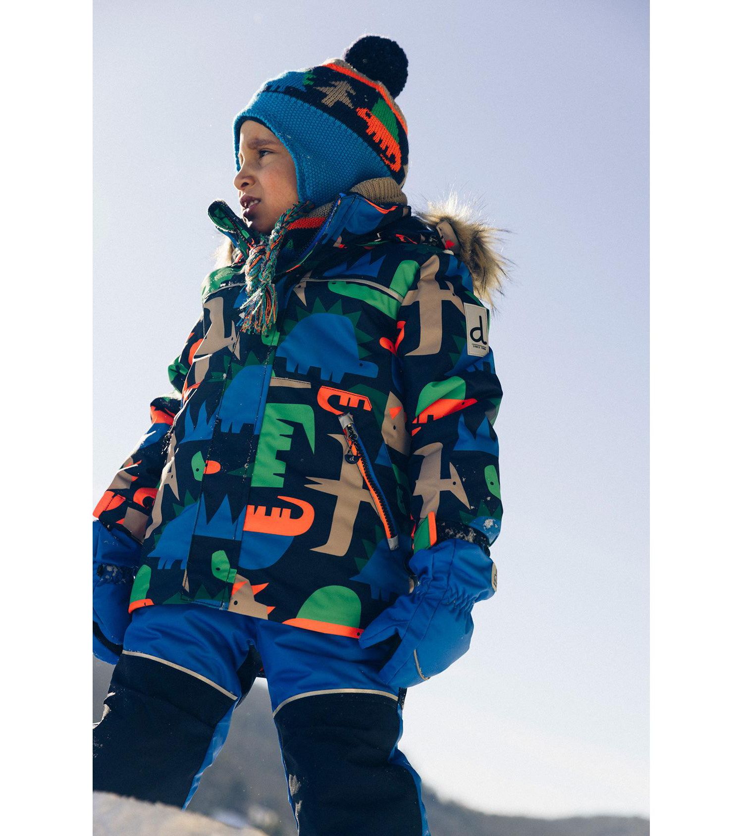 Little and Big Boy (6-8) Two Piece Discover Snowsuit Dinosaur Print