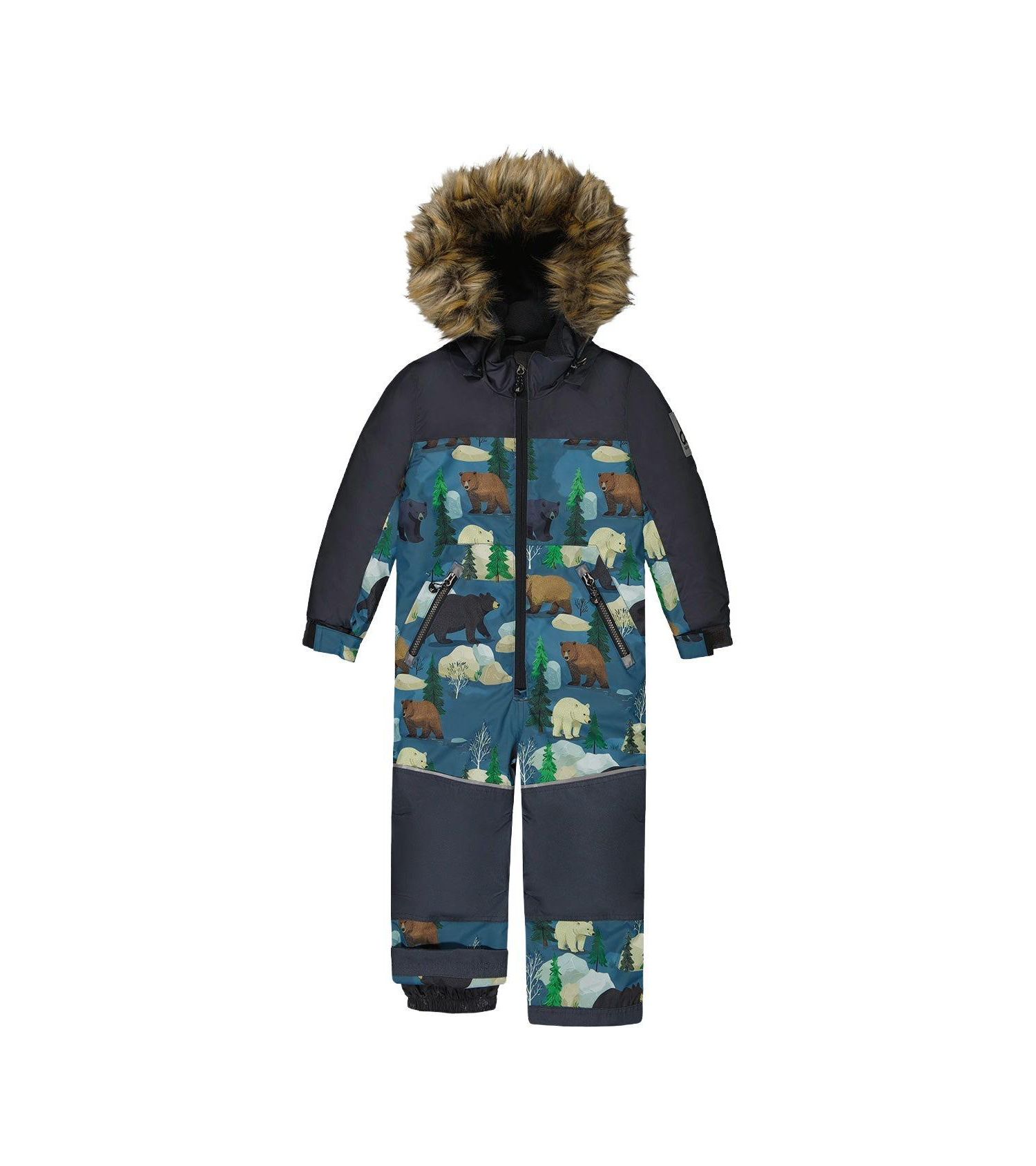 Little and Big Boy ( 6 TO 8 ) One Piece Discover Snowsuit Bear Print