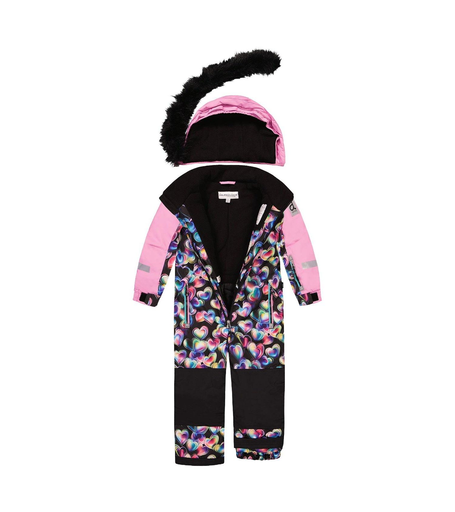 Little and Big Girl ( 6 to 14 )One Piece Play Snowsuit Heart Print