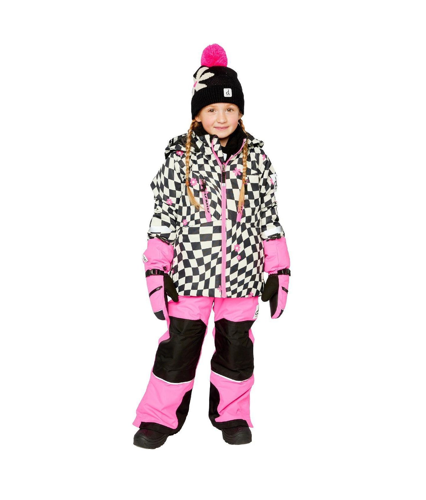 Deux par Deux Toddler Girls(4T-5T) Two Piece Teknik Snowsuit, цвет: Розовый — фото 2