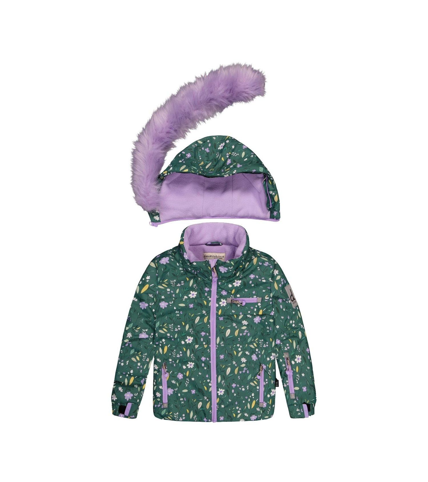 Little and Big Girl 6-16 Two Piece Play Snowsuit Mini Flower Print