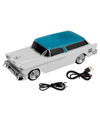 Retro Car Bluetooth Speaker with TWS Stereo, LED Party Lights and FM Radio