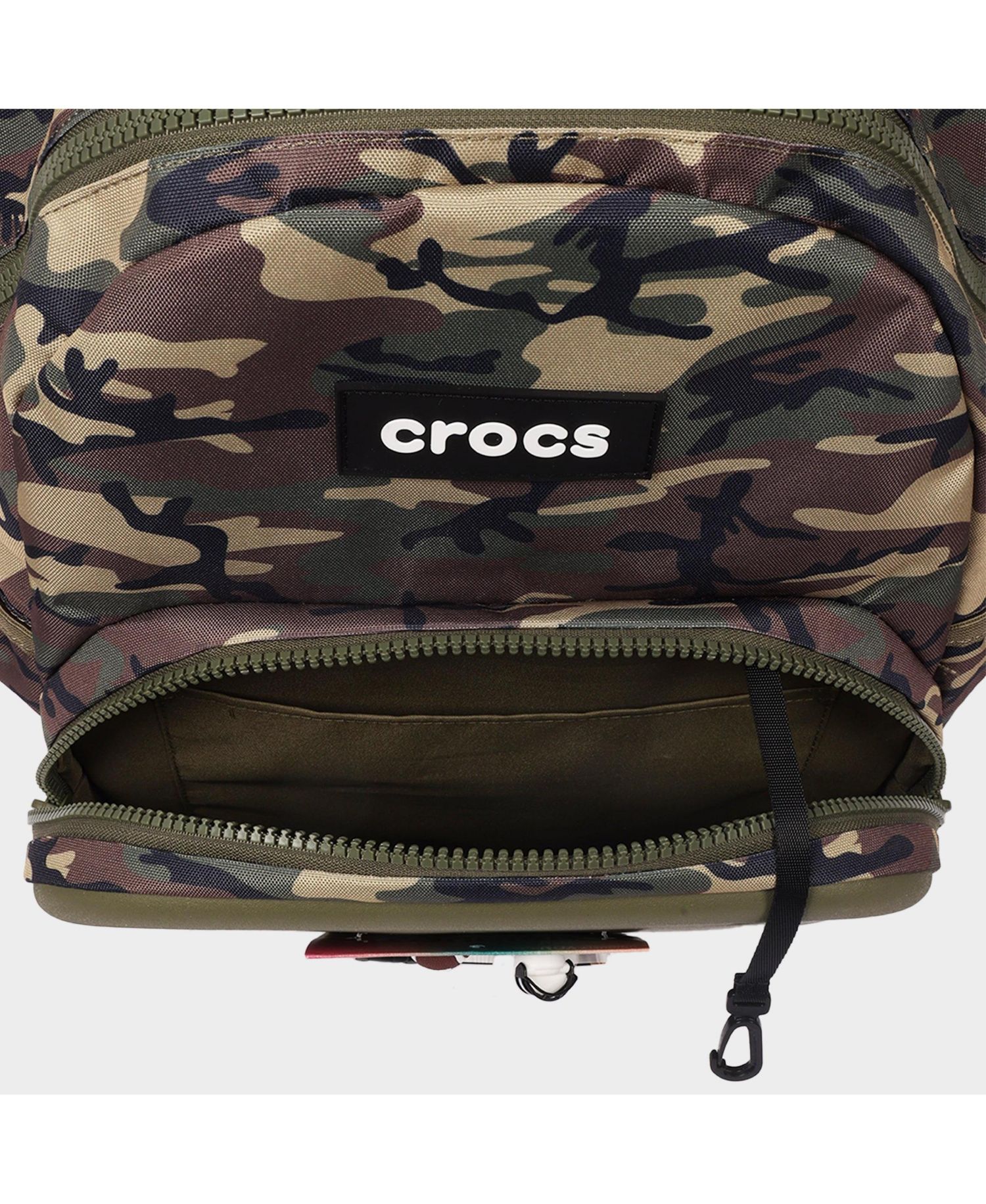 Camo Back to School Backpack with EVA Front Pocket Customizable Jibbitz Backpack