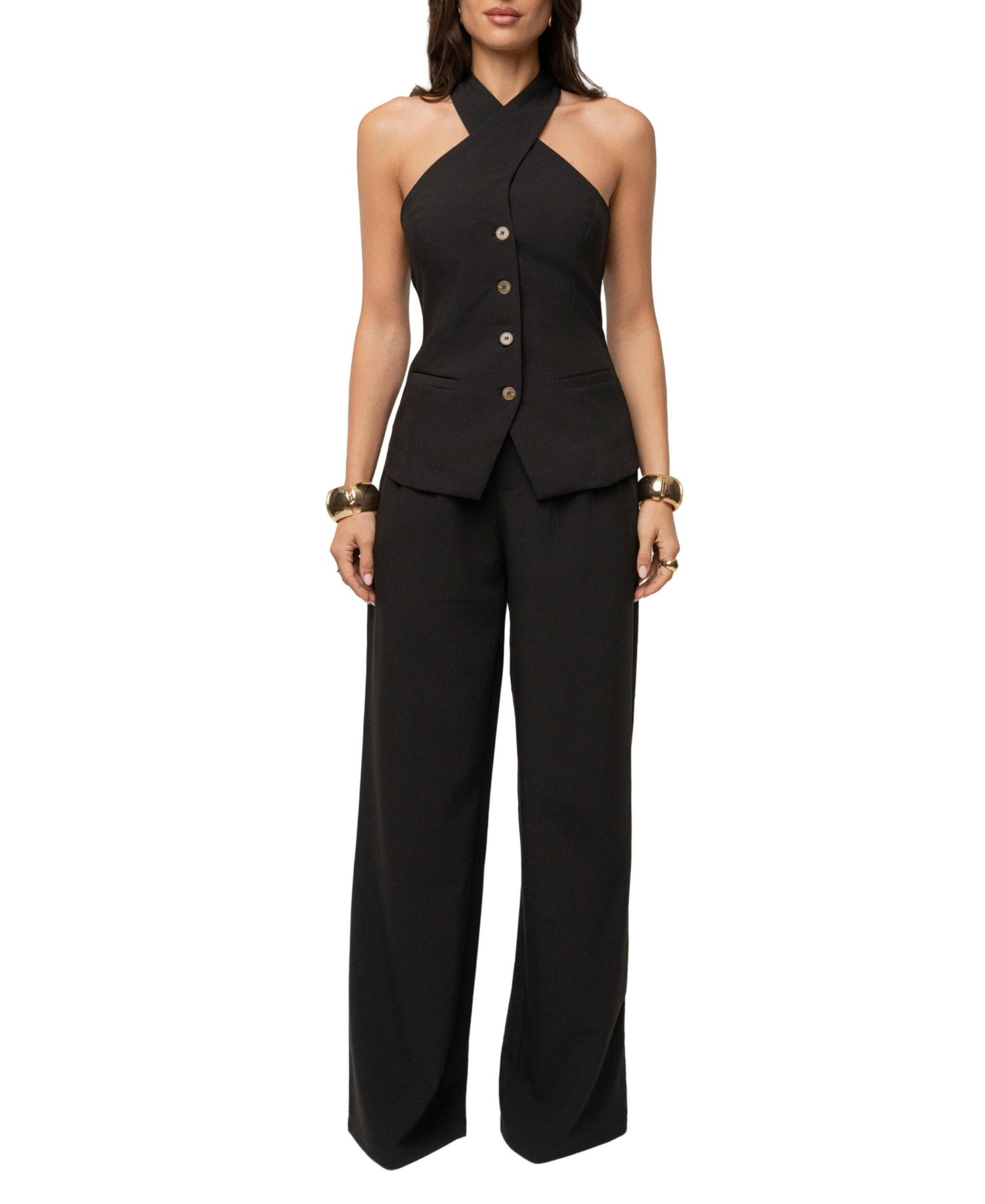 Women's Always Ready Tailored High-Waisted Wide-Leg Trouser, 32" Inseam
