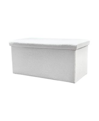 30" Boucle Storage Ottoman