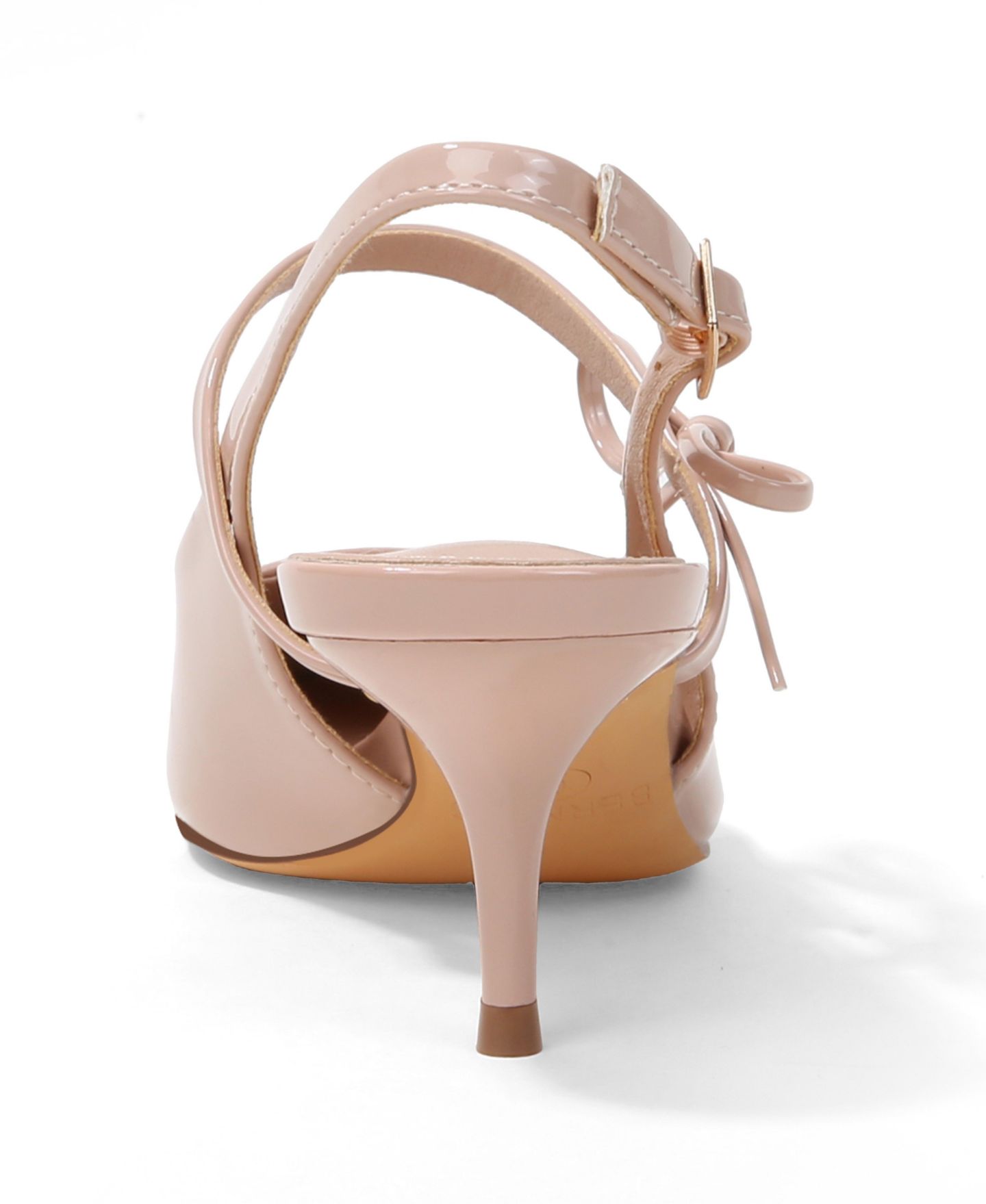 Женские туфли BERNESS Hestia Patent Slingback with Bow Detail, цвет: Бежевый — фото 3