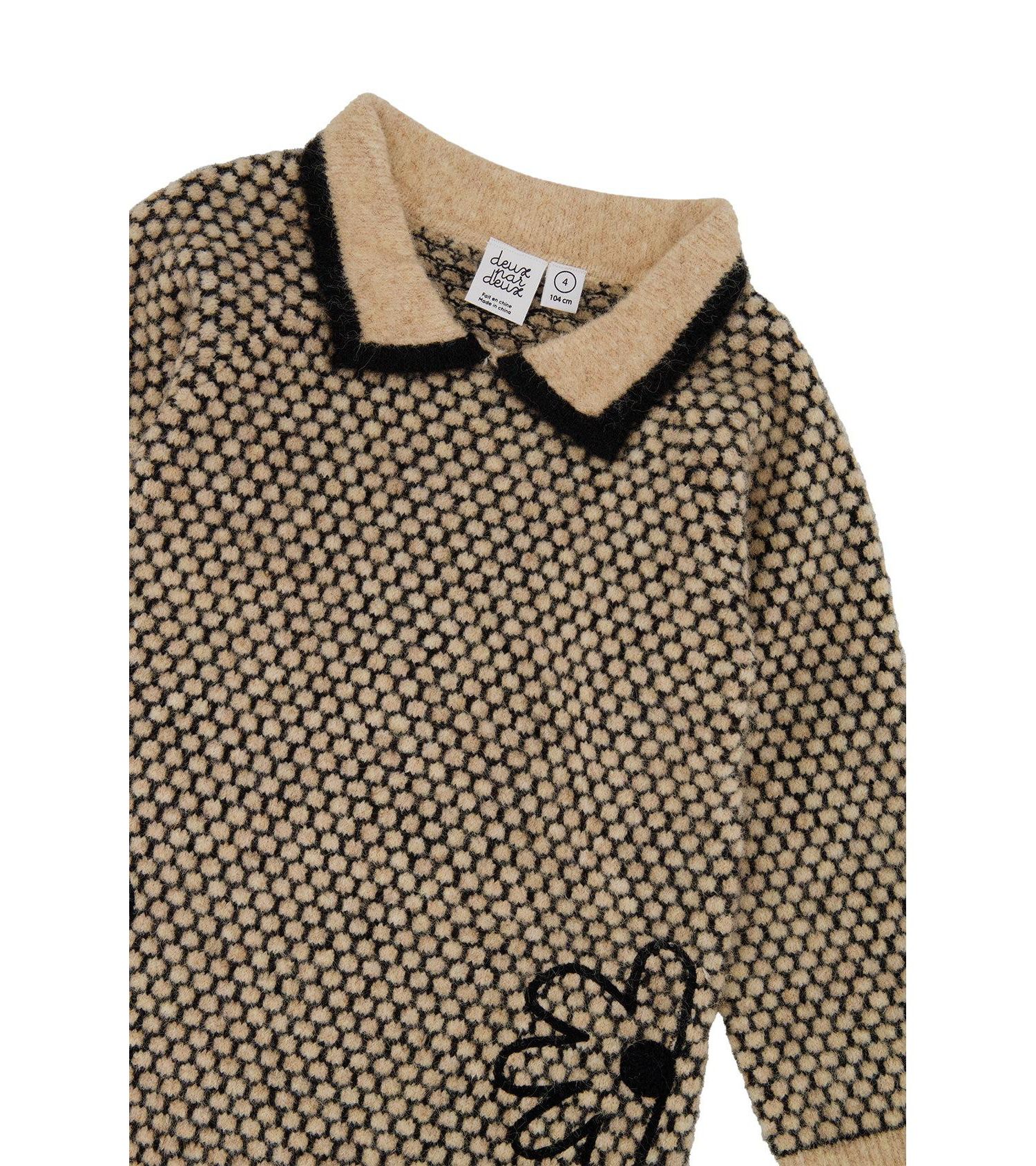 Little Girls 6-14 Knit Dress with Collar