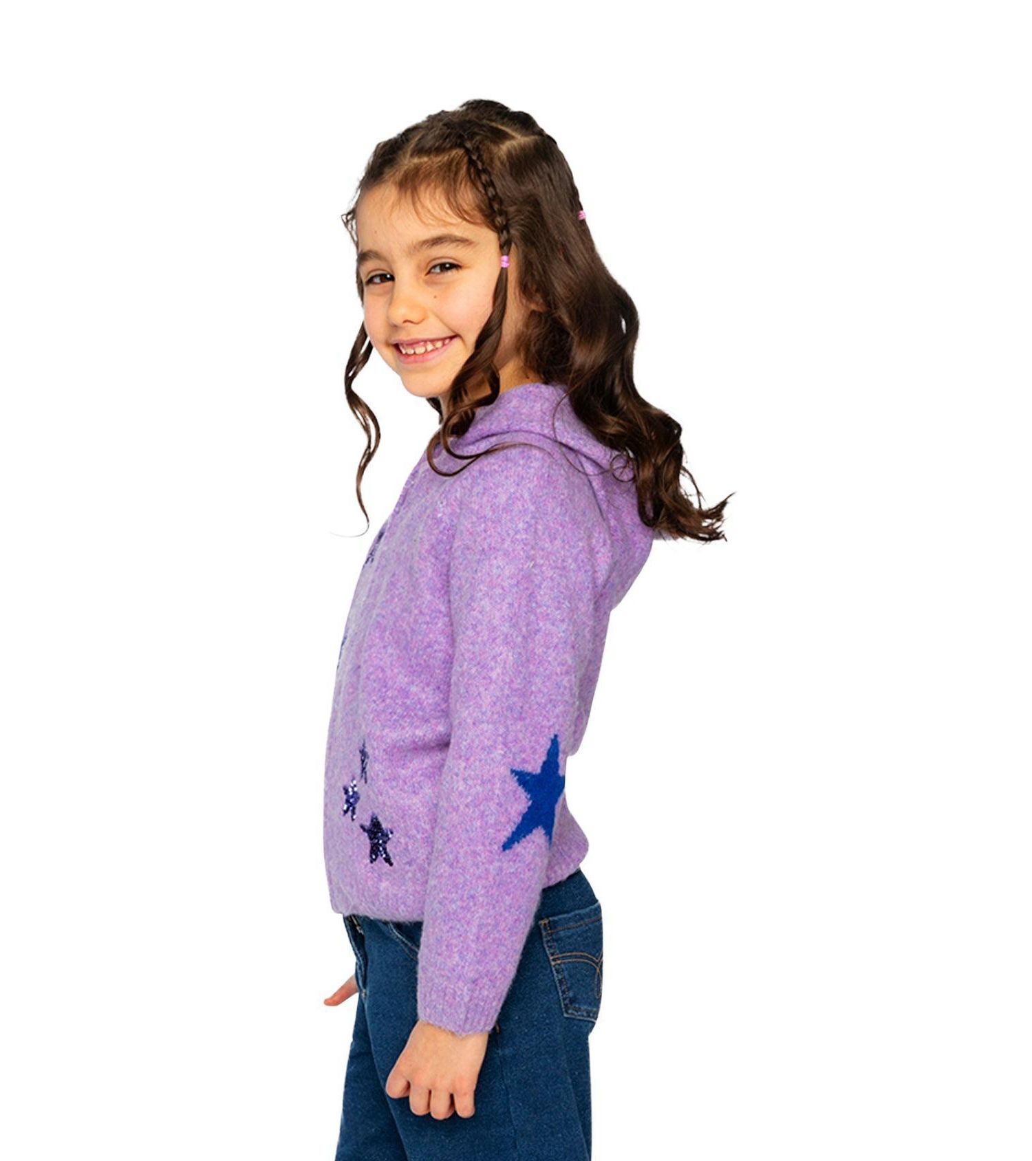 Big Girls (6-12) Hooded Knitted Cardigan