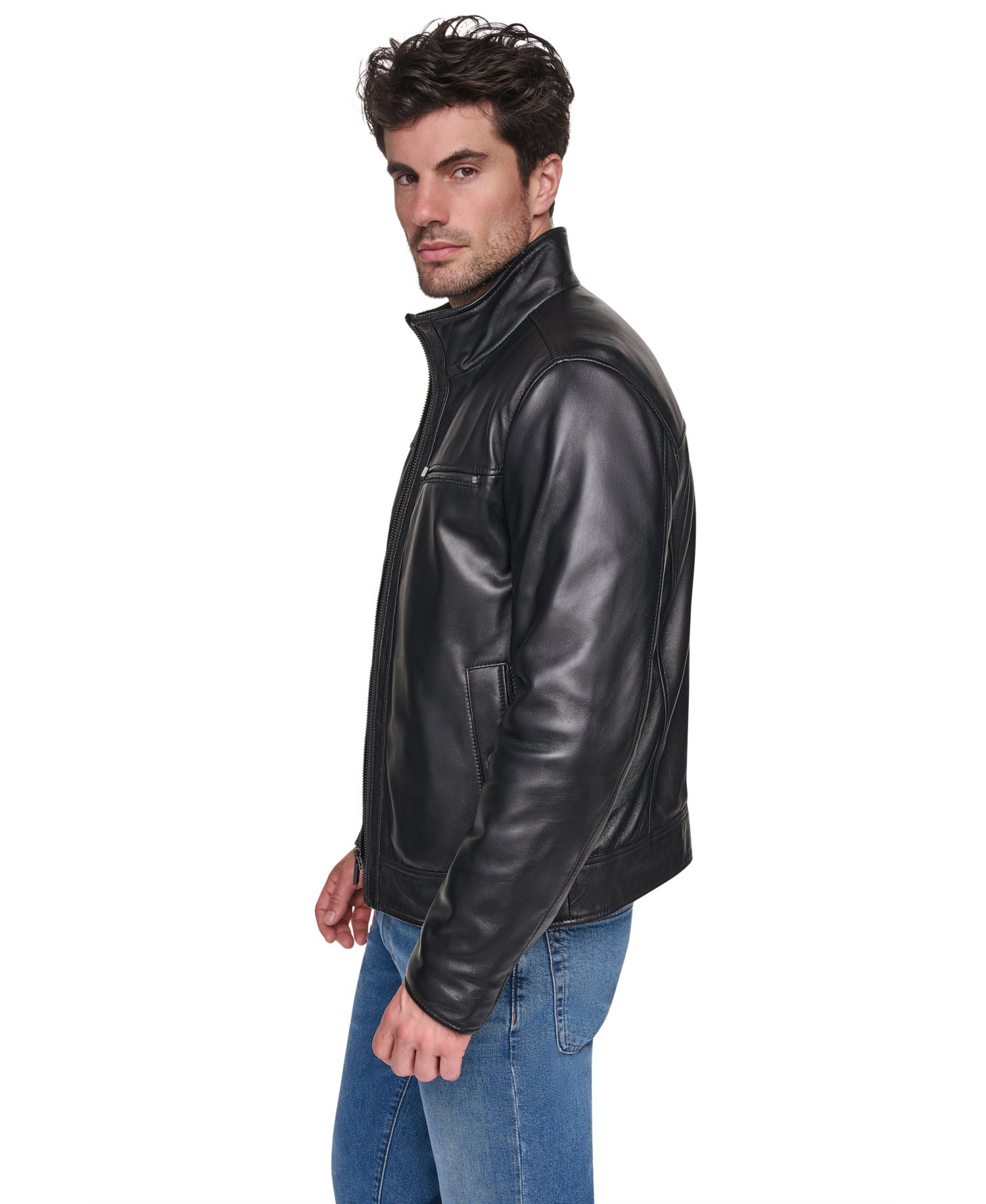 Men's Fur Lined Leather Jacket