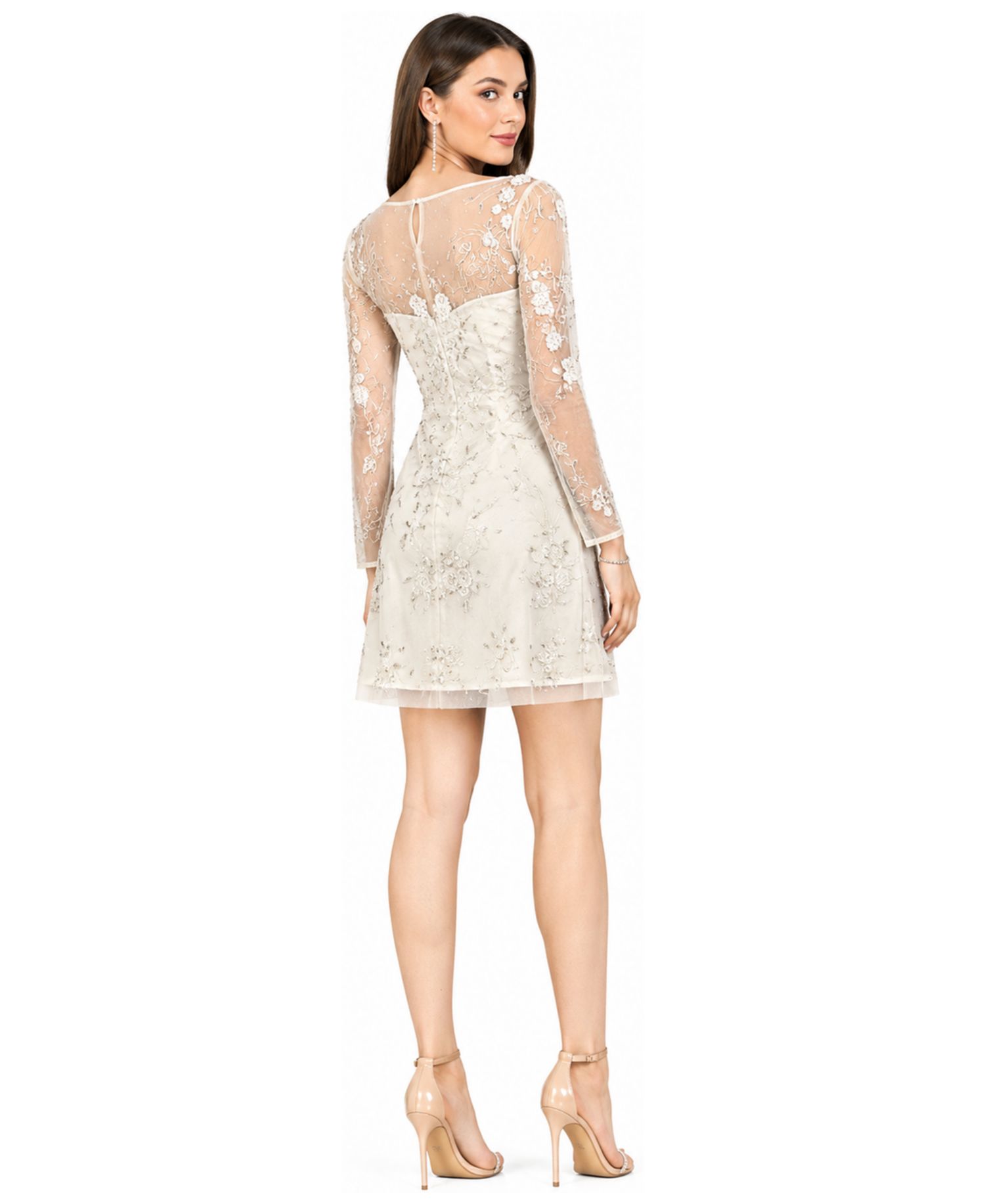 Women's Bell Sleeve A-line Bridal Dress