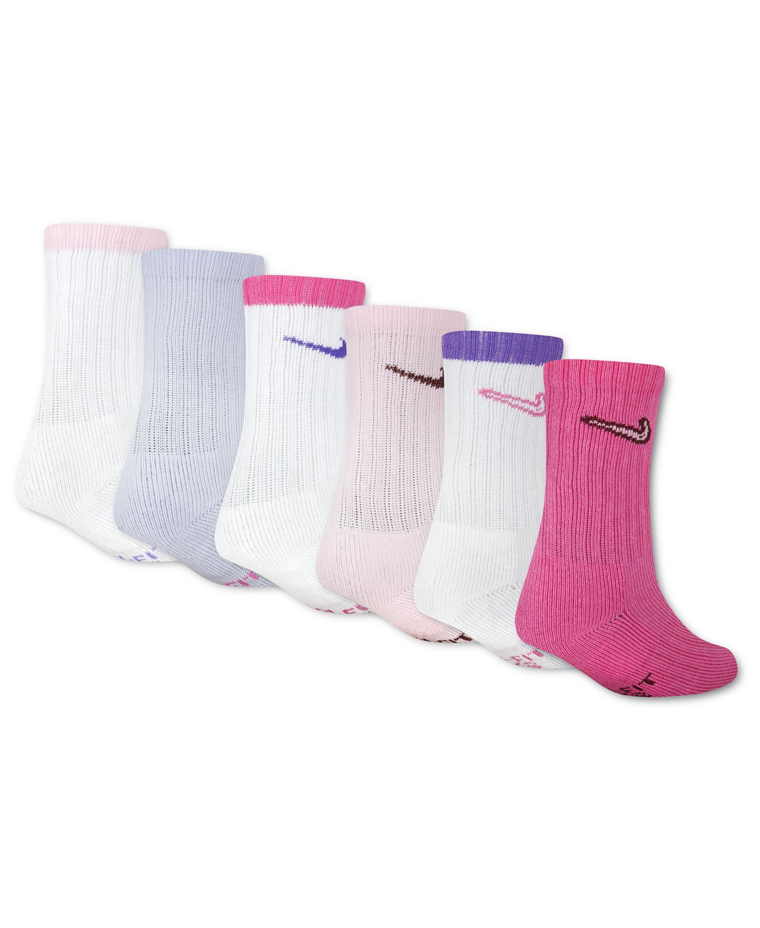 Boys' and Girls' 7-11 Dri-FIT Have A Nike Day Graphics Crew Socks, 6-Pack