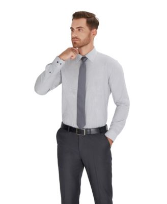 Men's Slim-Fit Stripe Dress Shirt