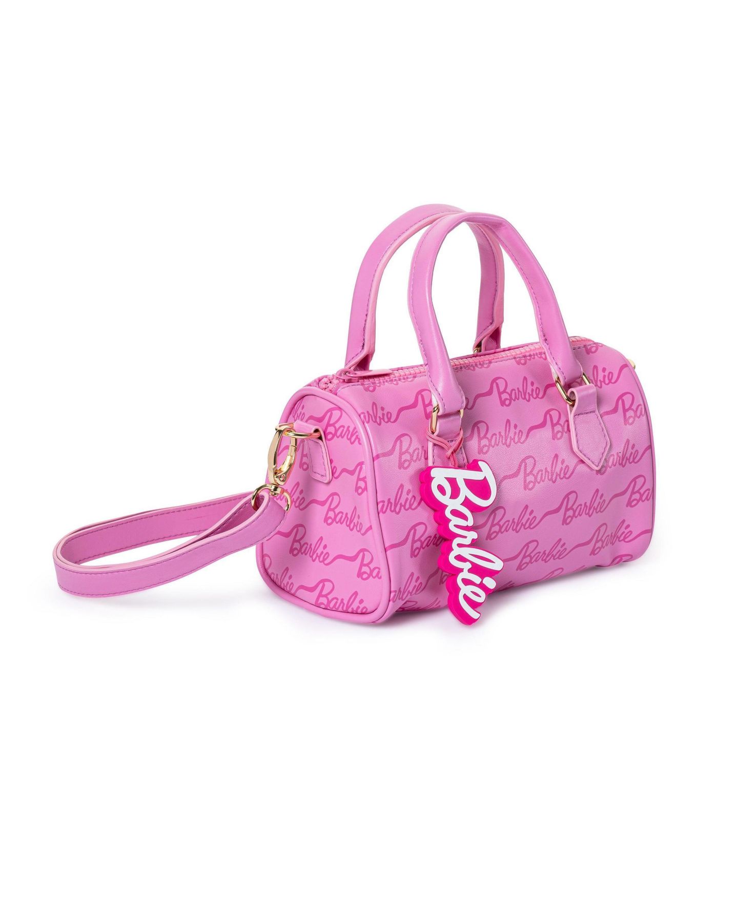 Детская сумка Barbie Ribbon Script Mini Duffle Handbag, цвет: Розовый — фото 2