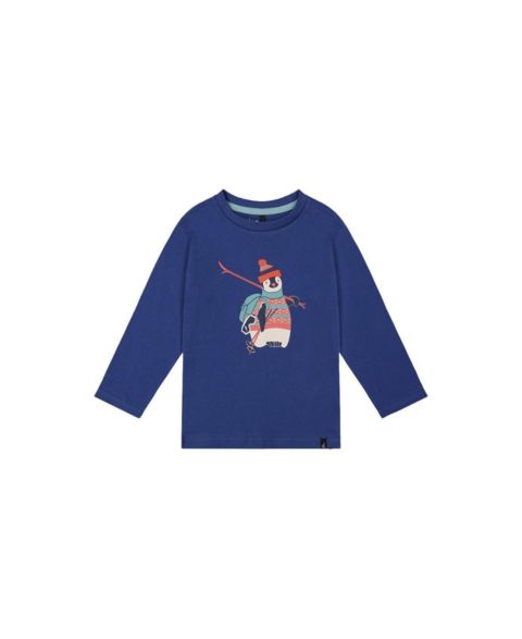 Футболка Deux par Deux Long Sleeve Cotton для мальчиков-малышей, цвет: Синий