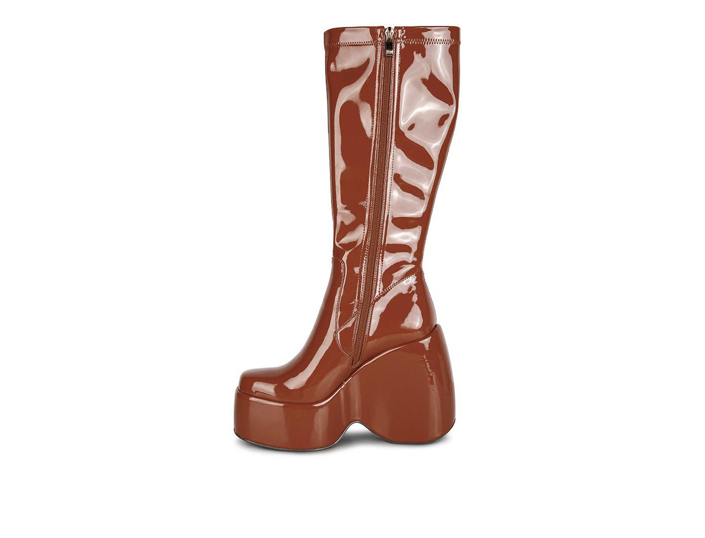Женские ботинки London Rag Dirty dance patent high platform calf, цвет: Бежевый / Хаки — фото 5