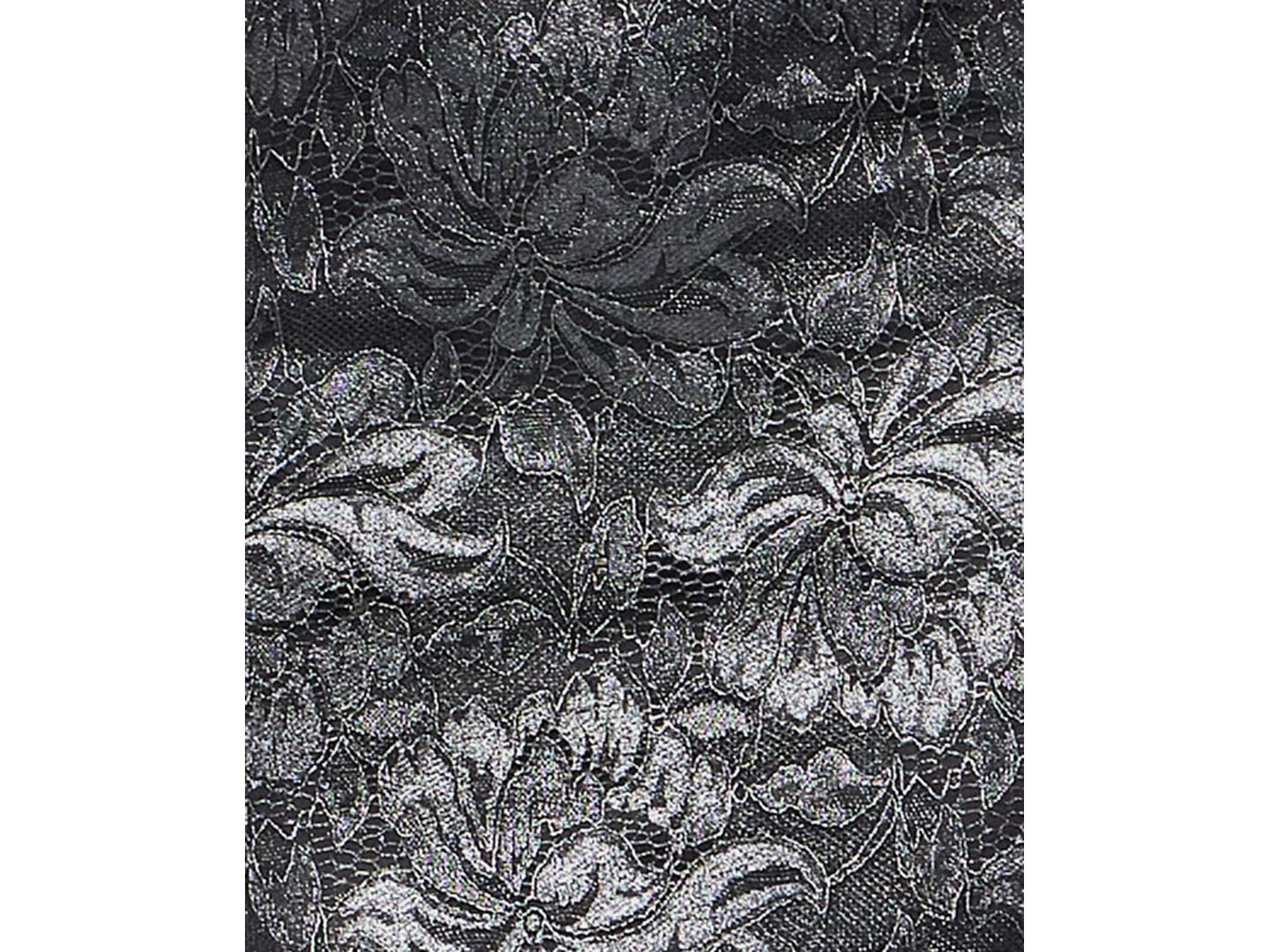 Женские платья Alex & Sophia Juniors' Lace V-Neck Corset Gown, цвет: Чёрный / Серебряный — фото 5