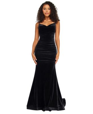 Juniors' Spaghetti-Strap Sweetheart Long Gown