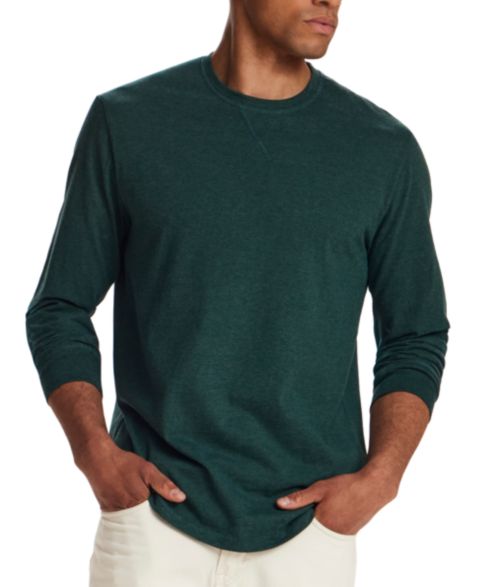 Мужская футболка Weatherproof Vintage Microstripe Crewneck, цвет: Зелёный