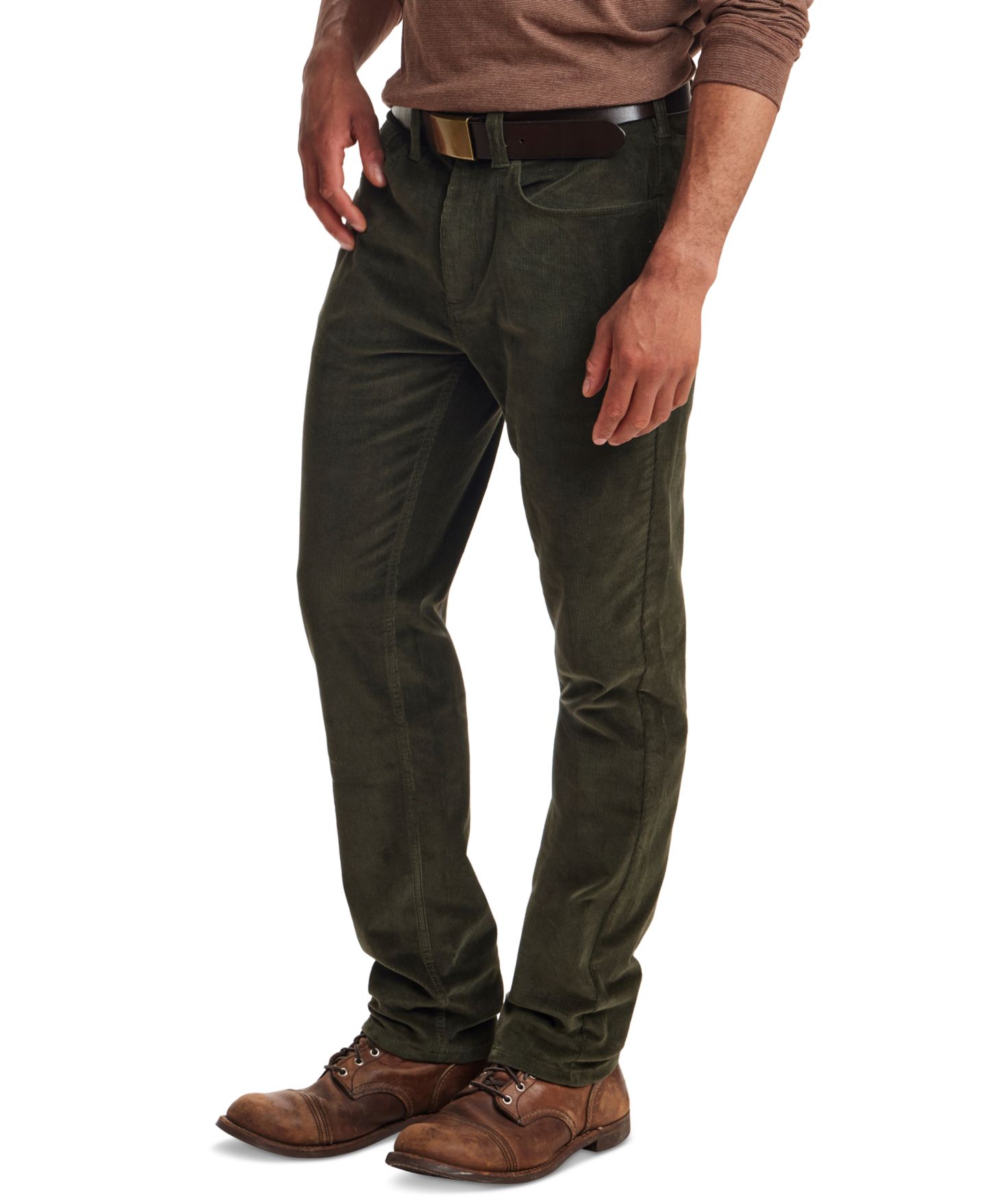 Мужские брюки Weatherproof Vintage Superfine Corduroy, цвет: Тёмно-зелёный ночной — фото 3