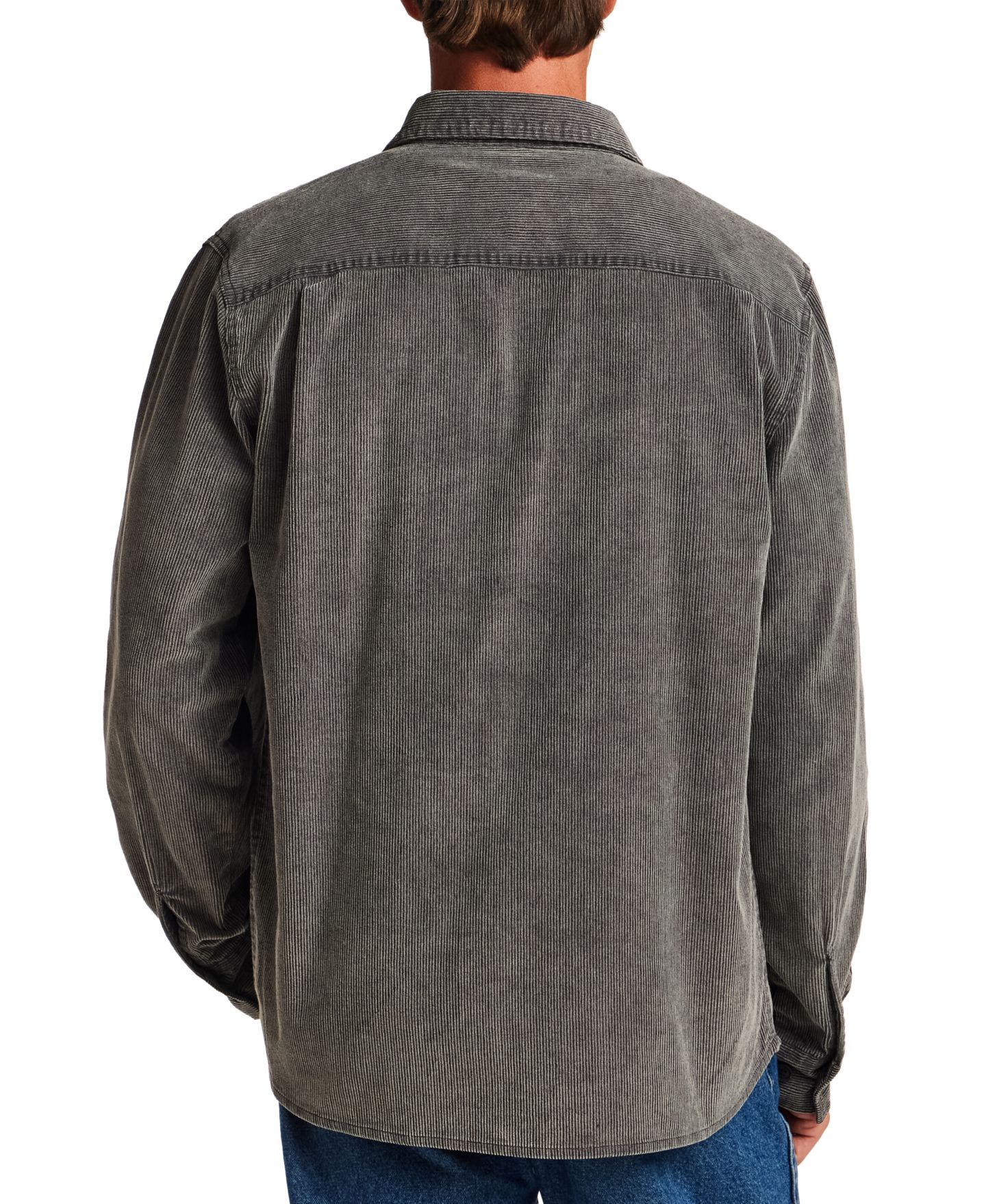 Мужская куртка Weatherproof Vintage Distressed Corduroy Overshirt, цвет: Угольный — фото 5