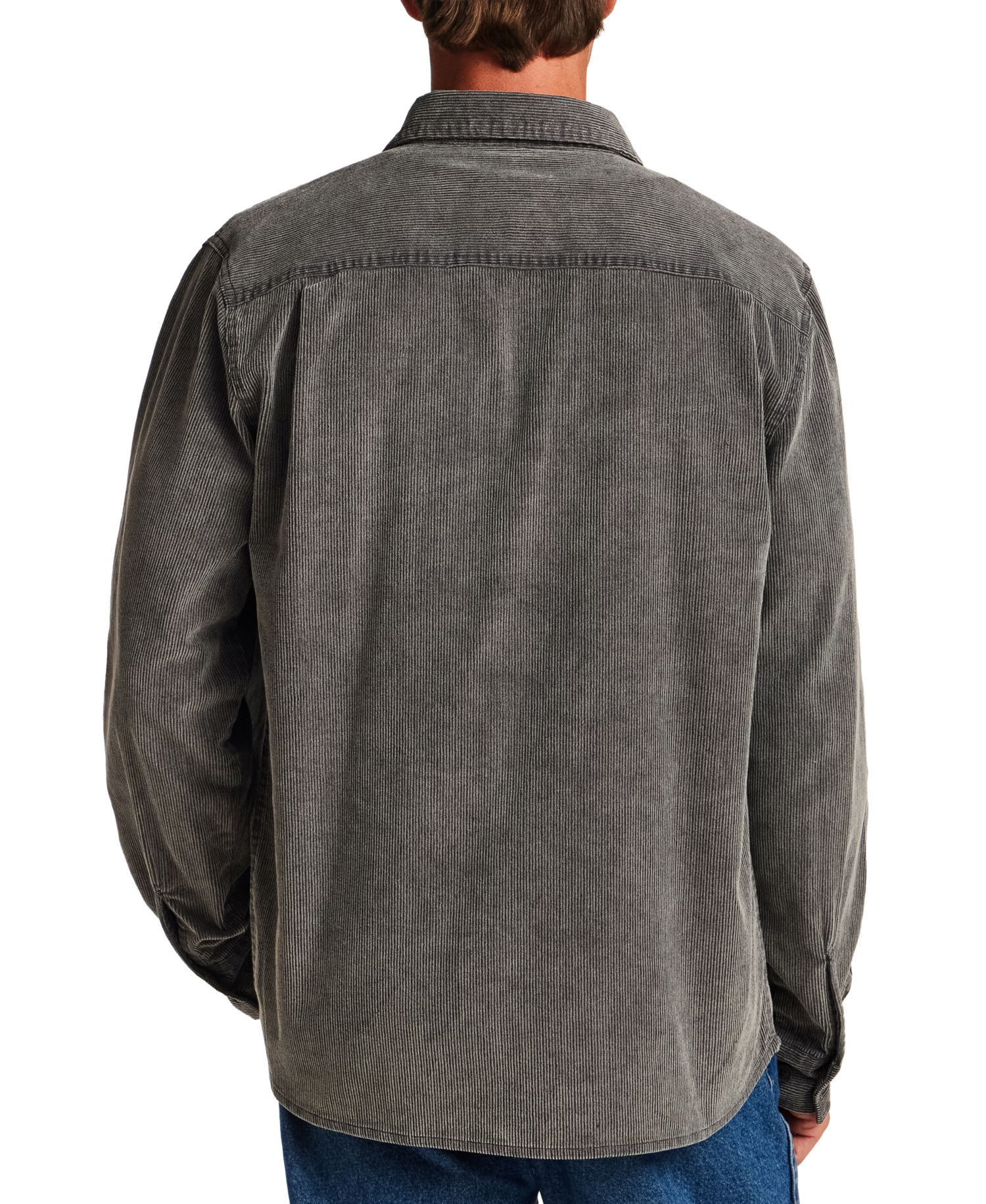 Men's Distressed Corduroy Overshirt Jacket