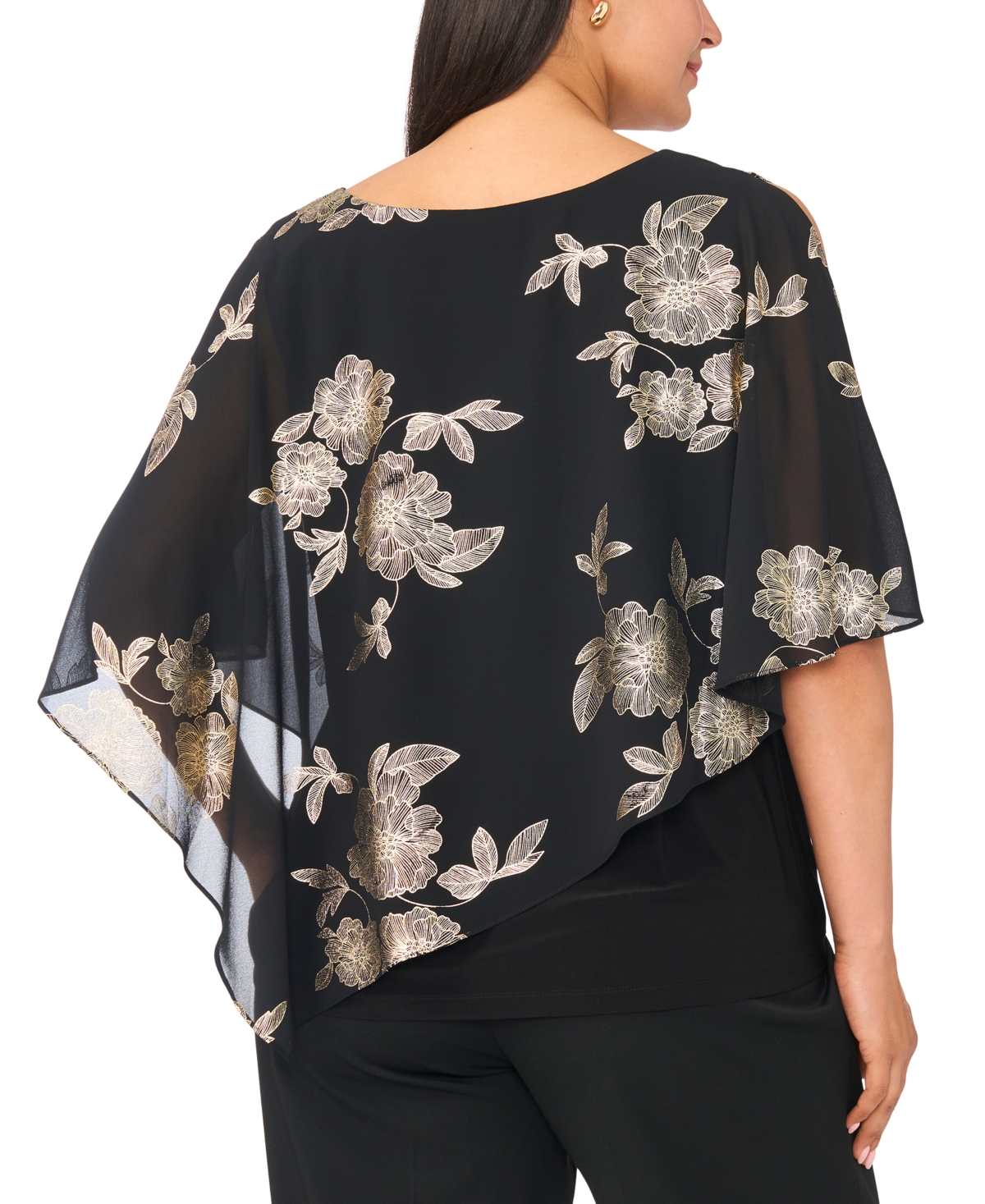 Msk Plus Combo Overlay Crewneck Top