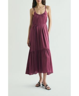 Women's Braided Straps Maxi Scoop-Neck Dress