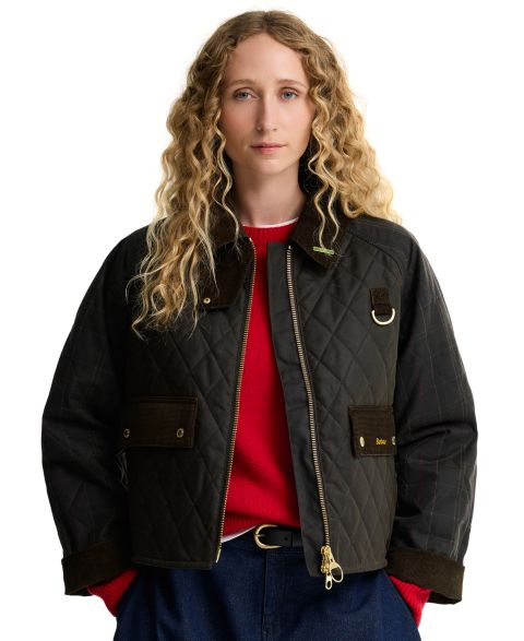 Женские куртки Barbour Women's Tartan Icon Wax Quilt Jacket