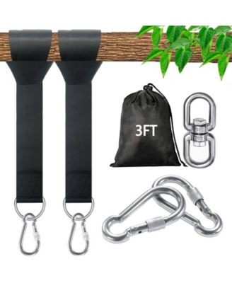 Tree Swing Straps Hanging Kit Heavy Duty Adjustable 5000lbs Capacity Universal Fit For Outdoor Swings Hammocks