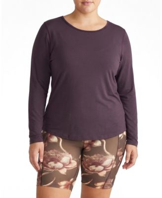 Plus Size Mia Long-Sleeve Crewneck T-Shirt
