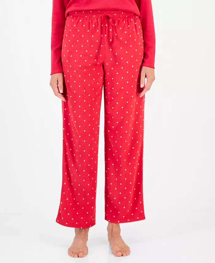 Women's Printed Fleece Pajama Pants - thumbnail 9