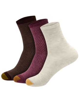Women's Convertible Ribbed Short Crew Socks, 3-Pack