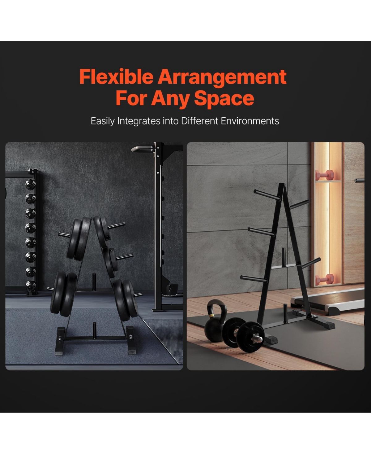 Sevorley A-Frame Weight Plate Tree for 1-Inch Plates, 500 lb Capacity Storage Rack
