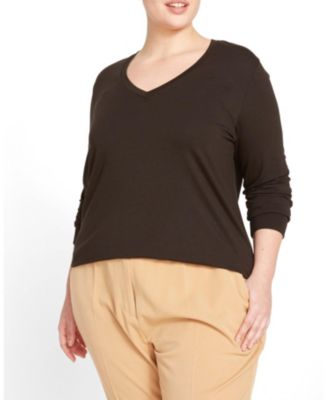 Plus Size Long Sleeve V Rex