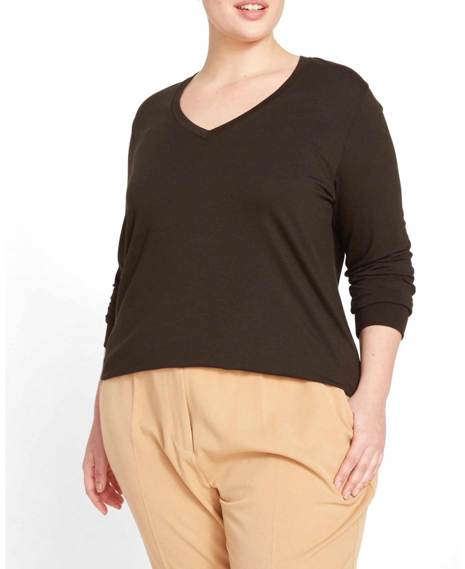 Plus Size Long Sleeve V Rex