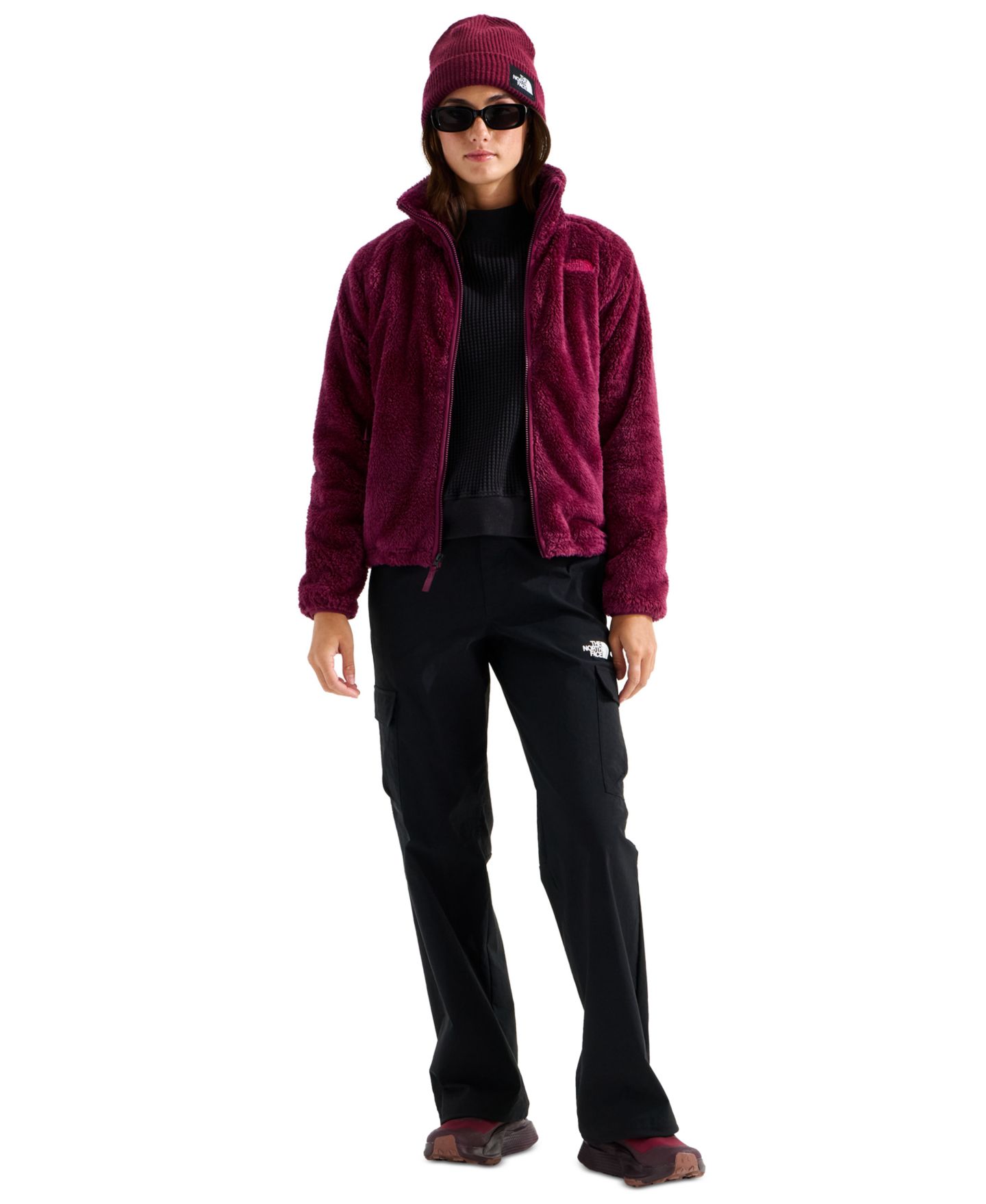 Женская куртка The North Face Osito Evolve Relaxed-Fit Full-Zip, цвет: Бордовый — фото 2
